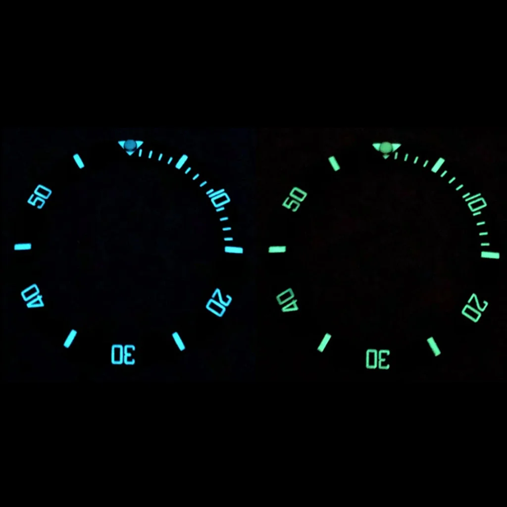 Blue BGW9 Lume C3 Lume 38MM Luminous Black Blue Green Ceramics Bezel Sloping Diving Watch Insert Fit Sub Watch Case Insert Ring