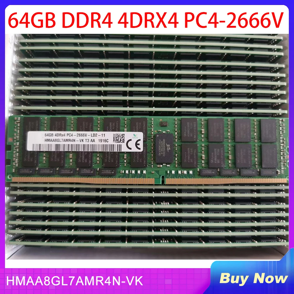 

1 PCS 64GB DDR4 4DRX4 PC4-2666V For SKhynix Server Memory HMAA8GL7AMR4N-VK