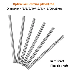2PCS 5 6 8 10 12 13 16mm Straight-Line Optical Shaft Light Rod Chrome-plated Rod Processing Hard Shaft Guide Rail Soft Shaft Cnc