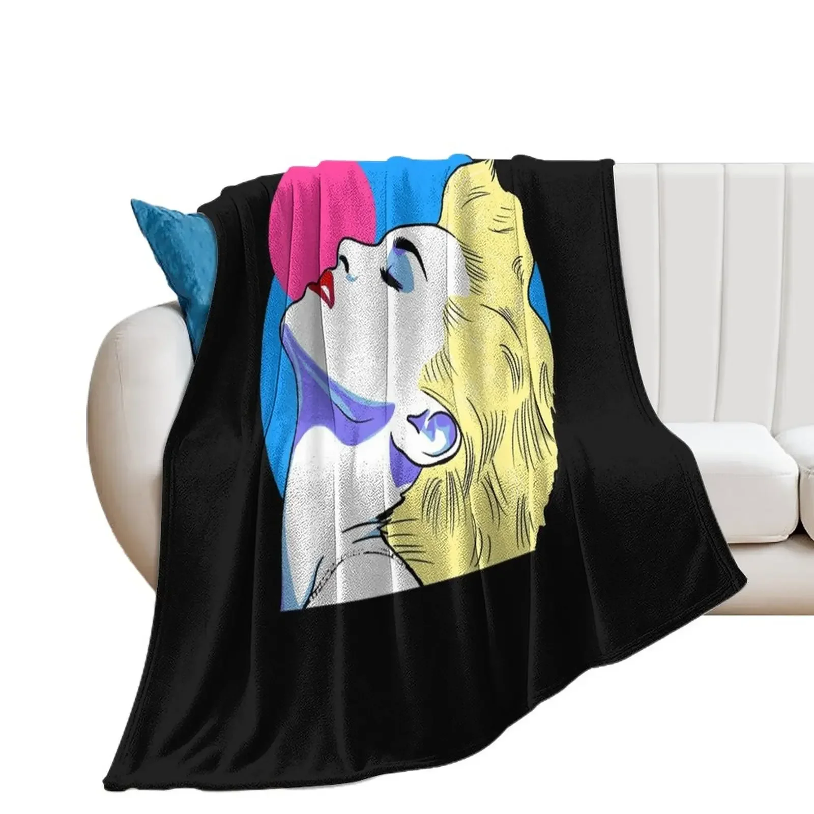 Madonnas True Blue Artwork T-Shirt Throw Blanket Tourist for babies Beach Blankets