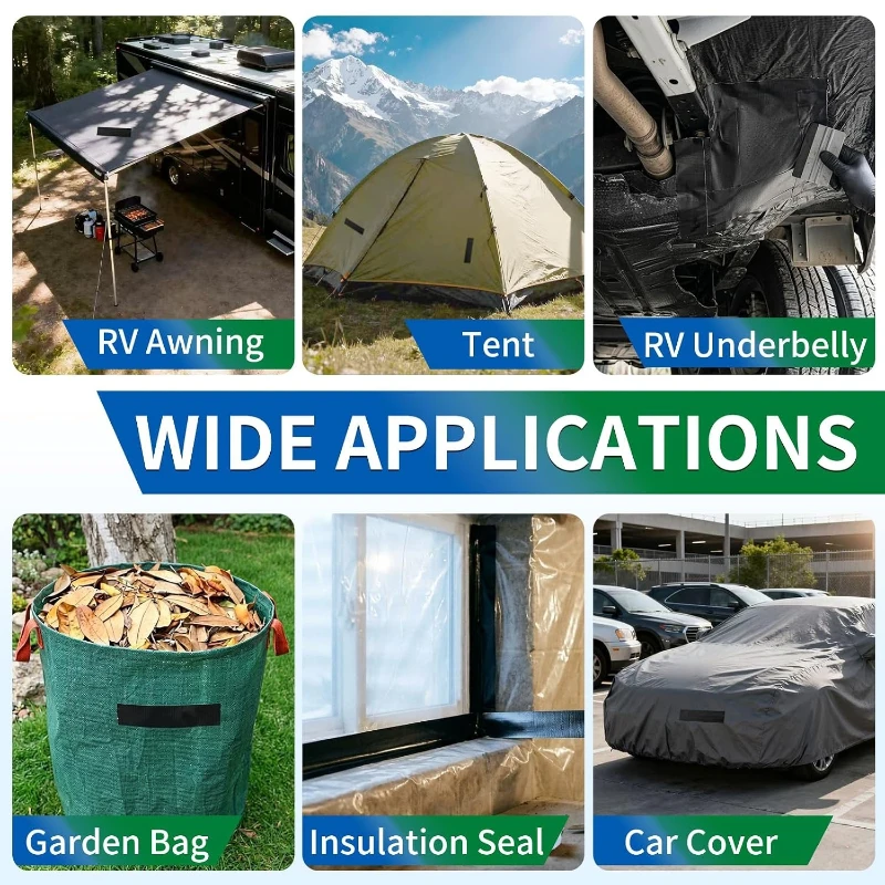 FEITE RV Underbelly & Awning Repair Tape Outdoor Repair Patch for RV Underbelly, Awning, Tarp & Greenhouse Film, Weatherproof