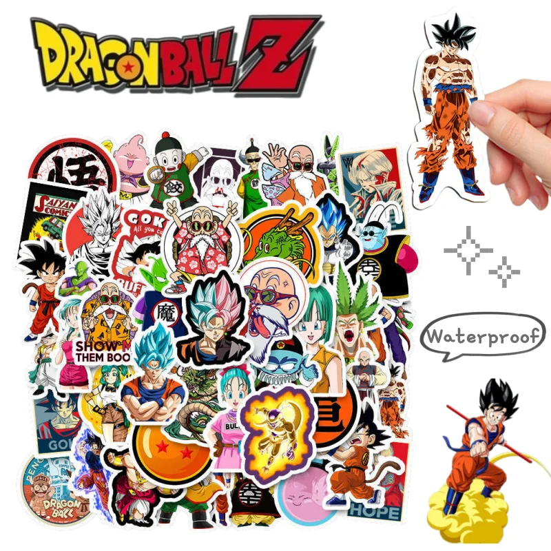 

Dragon Ball Stickers Piccolo and Raditz New Creative Cartoon Waterproof Portable for Luggage Notebook Graffiti DIY Decals 50pcs