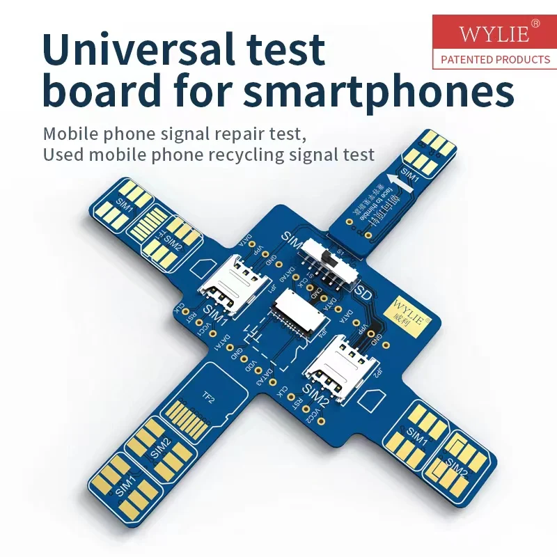 WyLie Universal Test Board for Smartphones/Mobile Phone Signal Repair Tester/Phone Recycling Signal Test/Dual Sim Android & IOS