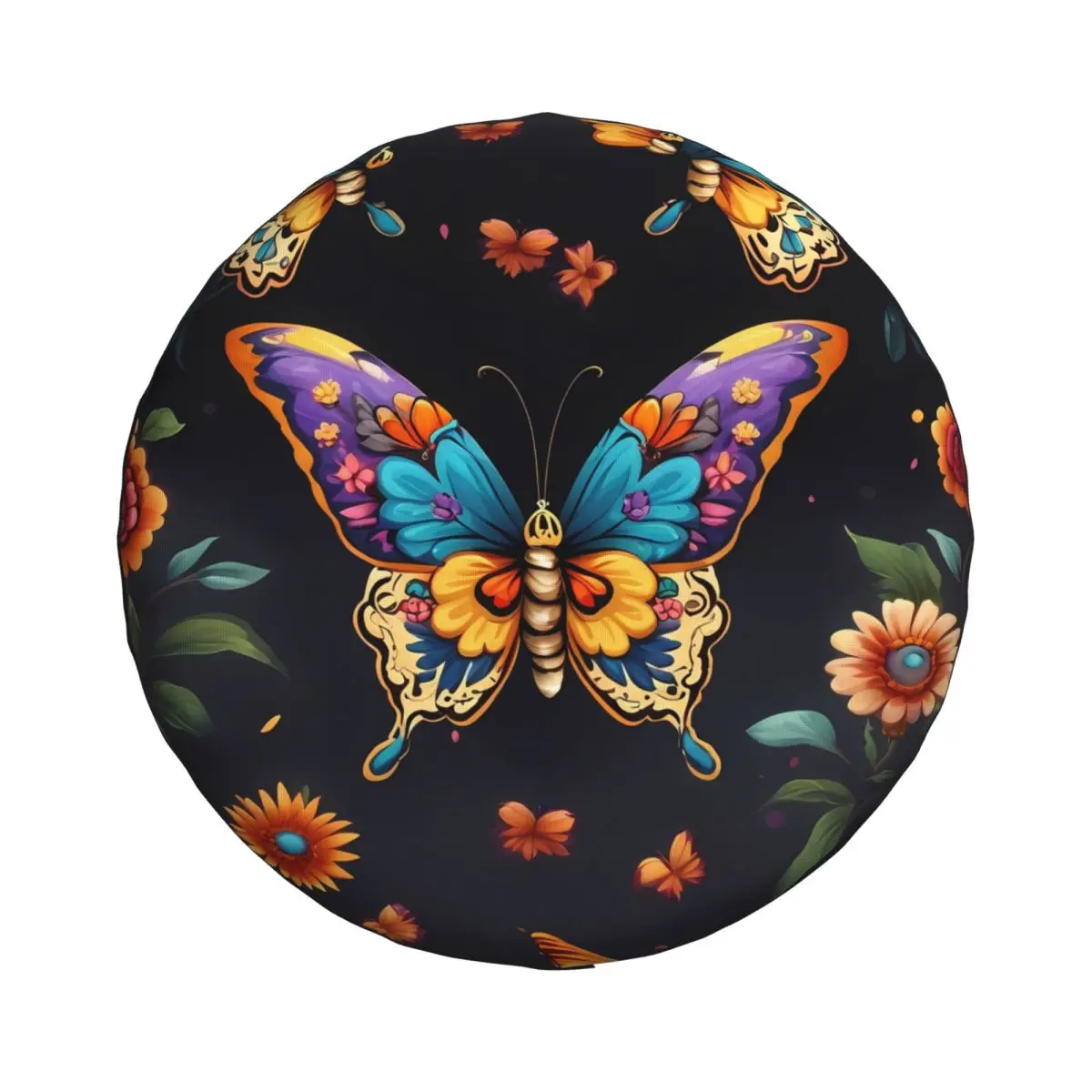 Copri ruota di scorta Day Of The Dead Butterfly per Jeep Honda SUV RV Accessori per protezioni ruote per auto 14 "15" 16 "17 "pollici