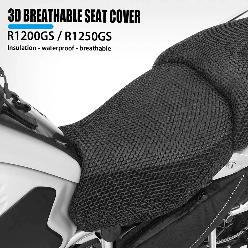 Funda de asiento de cojín para motocicleta, cubierta de asiento de tela de nailon para BMW R1200GS LC R 1200 GS ADV Adventure R1250GS R1250 GS