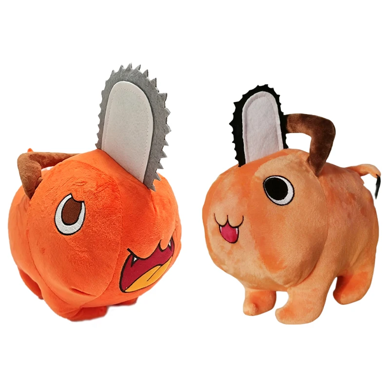 Orange Cartoon Creature Plush Doll Soft Fluffy Stuffed Animal Multi-Size round Body Saw-Shaped Head Accessory for Desktop Displa
