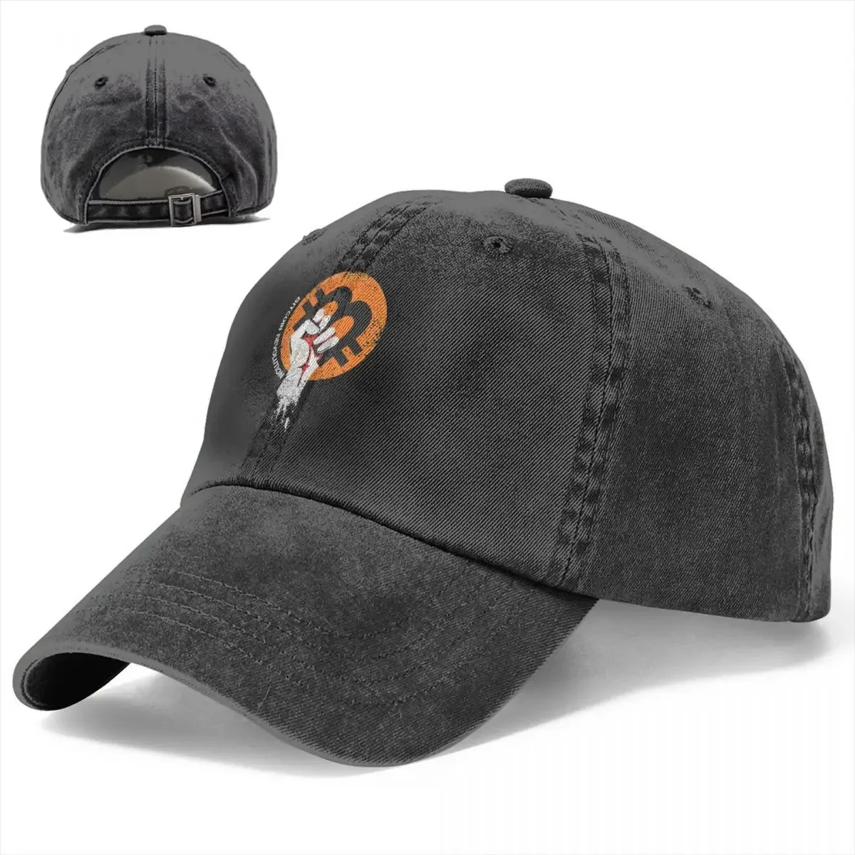 Crypto Baseball Caps Bitcoin Cryptocurrency Btc Blockchain Geek Distressed Denim Washed Caps Hat Fashion Outdoor Summer Sun Cap