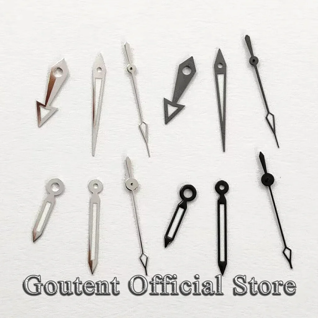 Goutent New VH31 Quartz Movement Hands Set Silver And Black Colour Green Luminous Watch Mod replacement accessories