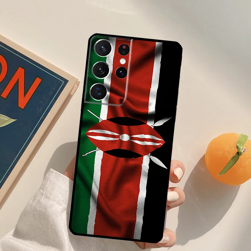 Kenya Cờ Ốp Lưng Điện Thoại Samsung Galaxy S22 S21 Cực S20 FE S8 S9 S10 Plus Note 10 20 Cực bao Da