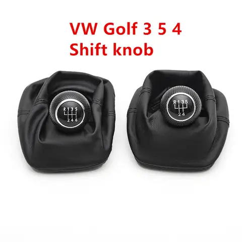 VW Golf Bora 3 4 5 Leva del cambio manuale Testa 5 velocità 6 velocità Cambio Pomello del cambio VW Golf Gear con copertura antipolvere Parte automatica