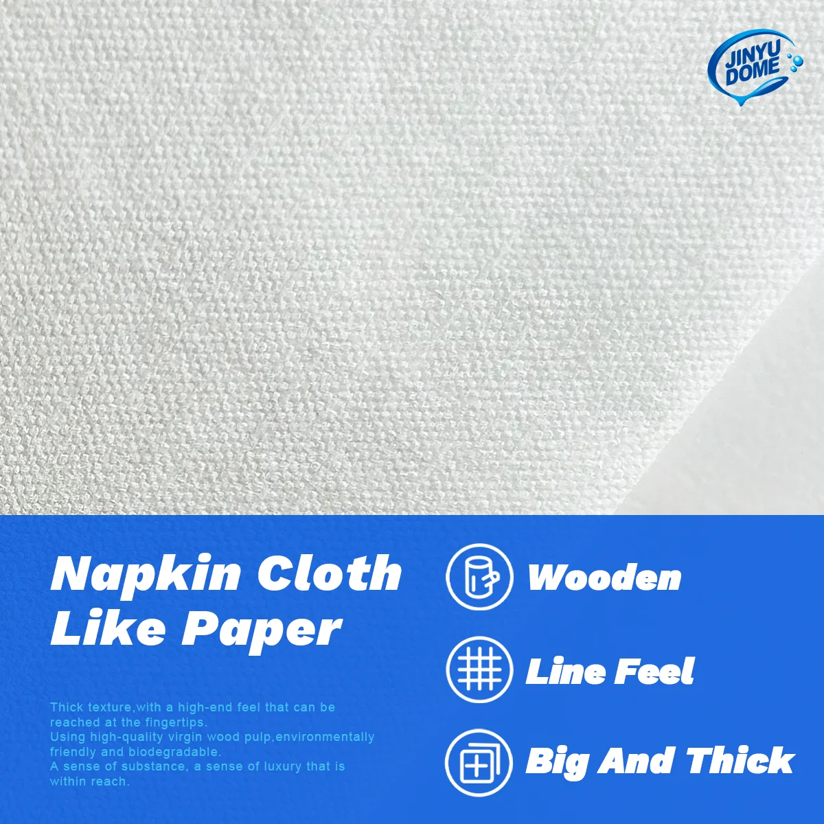 JINYUDOME 100Pcs Disposable Linen-Feel Dinner Napkins,20*40cm White Napkin Towels,Prefolded Paper Napkins Pad For Party Wedding