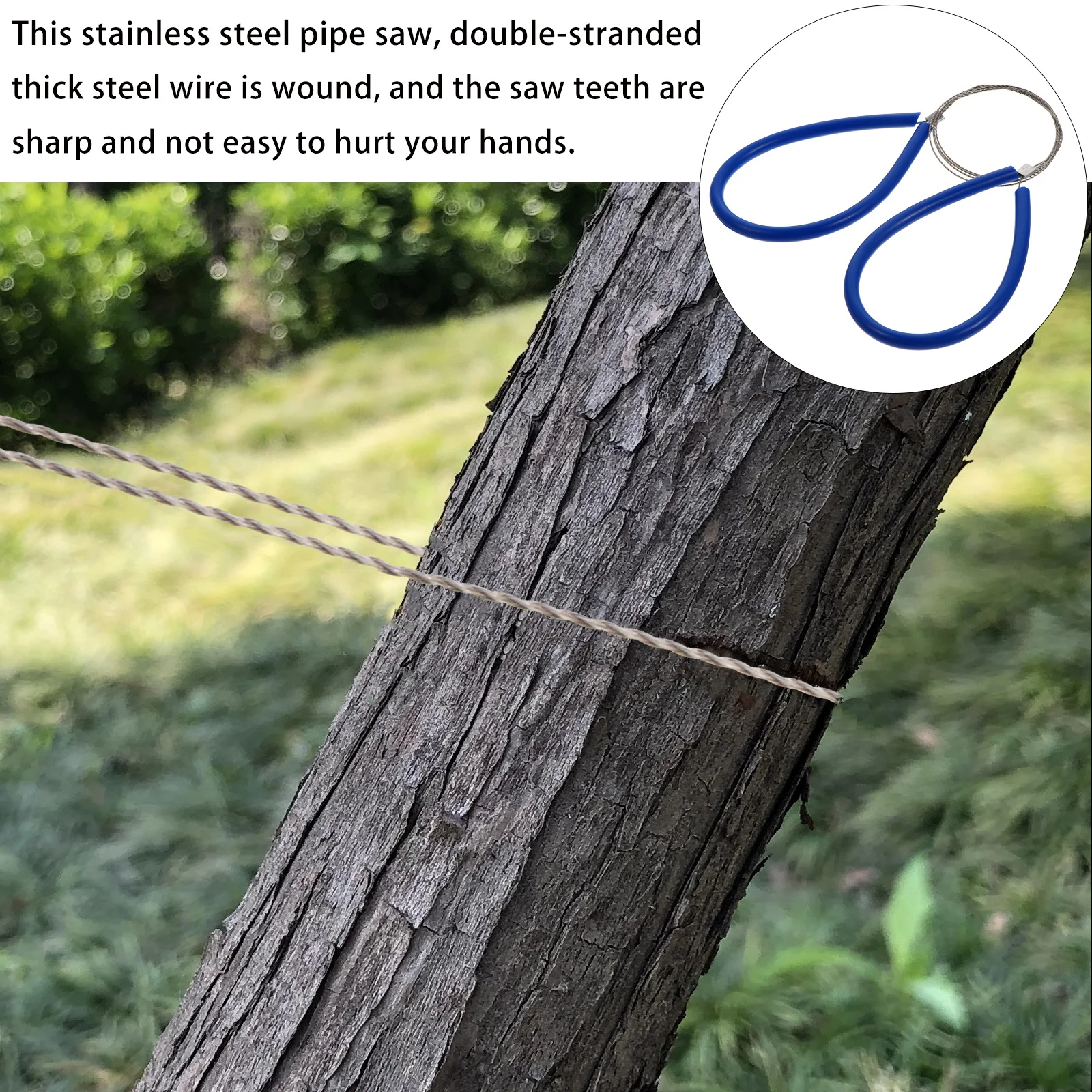 

Outdoor Emergency Survival Wire Stainless Steel PVC Handle Portable Camping Cutting Tools Wire Outdoor Hand Tool