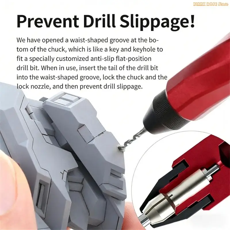 

K1AE Precise Crafted Aluminum Alloy AT-MHD Hand Drill Feature Locking Head And Comfortable Twist Handle 105mm