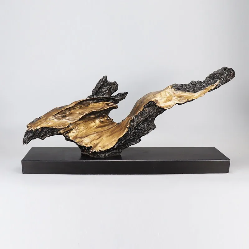 Modern New Chinese Home Decoration Abstract Tree Roots Rockery Art Sculpture Ornament Resin Snow Mountain Iceberg Ornament