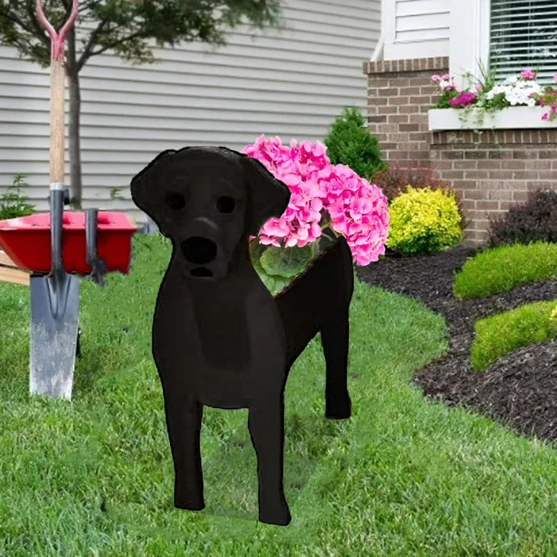 Cute PVC Herb Garden Dog Flower Planter - Indoor/Outdoor Dog Flower Pots, Perfect Birthday Gifts for Pet Lovers - 13.39*9.45in