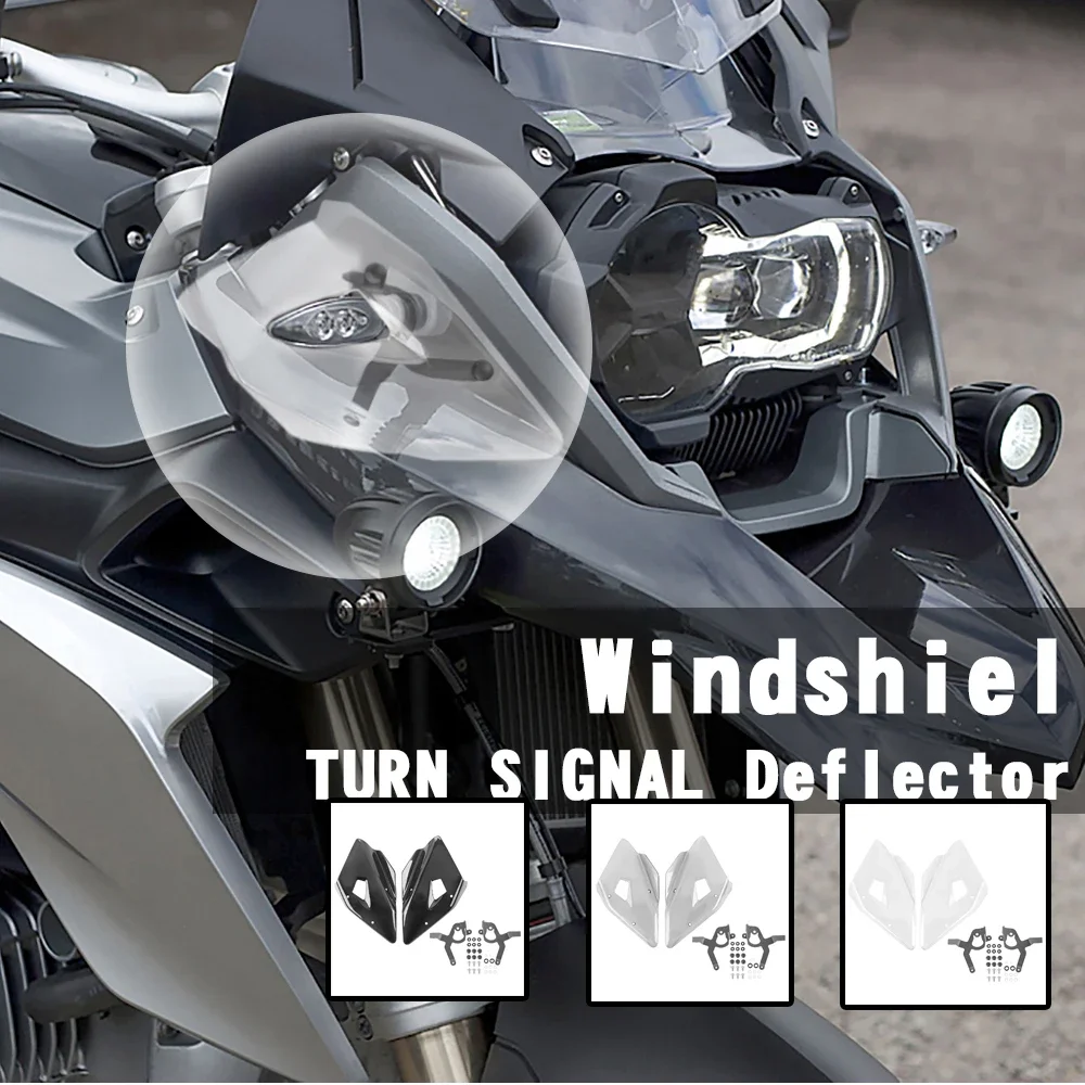 

Motorcycle Accessories For BMW R1250GS LC ADV F750GS F850GS R1200GS Windscreen Windshield Turn Signal Wind Deflector w/ Bracket