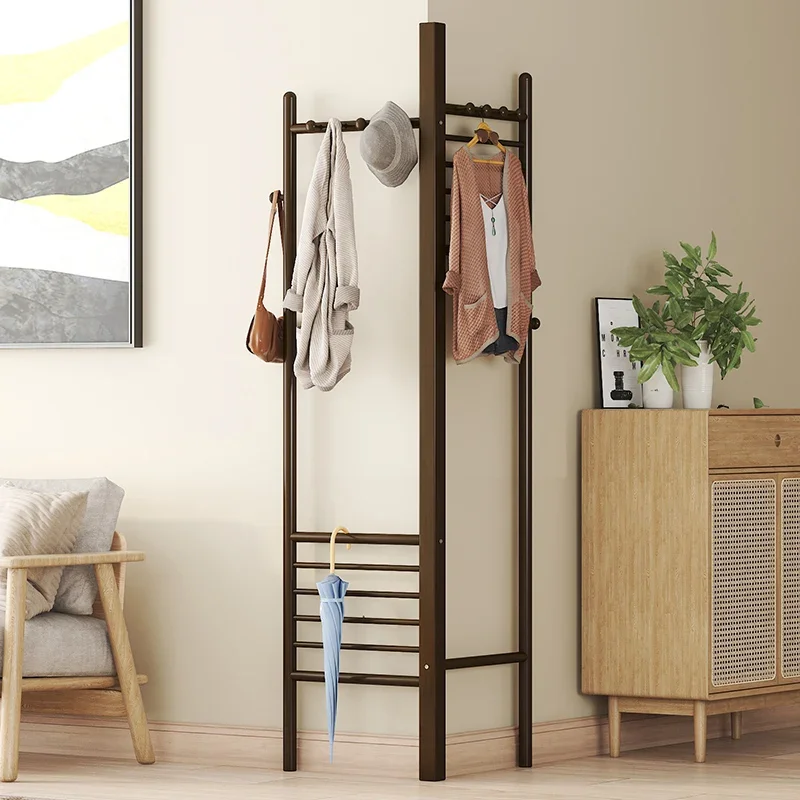 

Corner coat rack Simple corner hanger Floor-to-ceiling bedroom Multifunctional shelf Household space-saving clothes