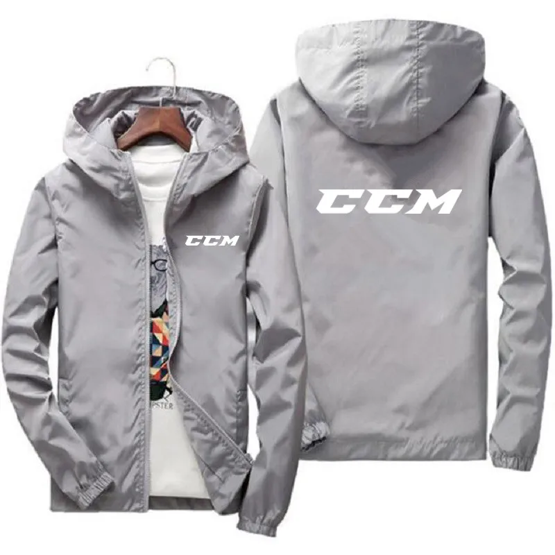 CCM Men\'s Jacket Hooded Sportswear Casual Coat All Match Loose Long Sleeve Patchwork Male Clothe Streetwear Cargo Spring Jackets