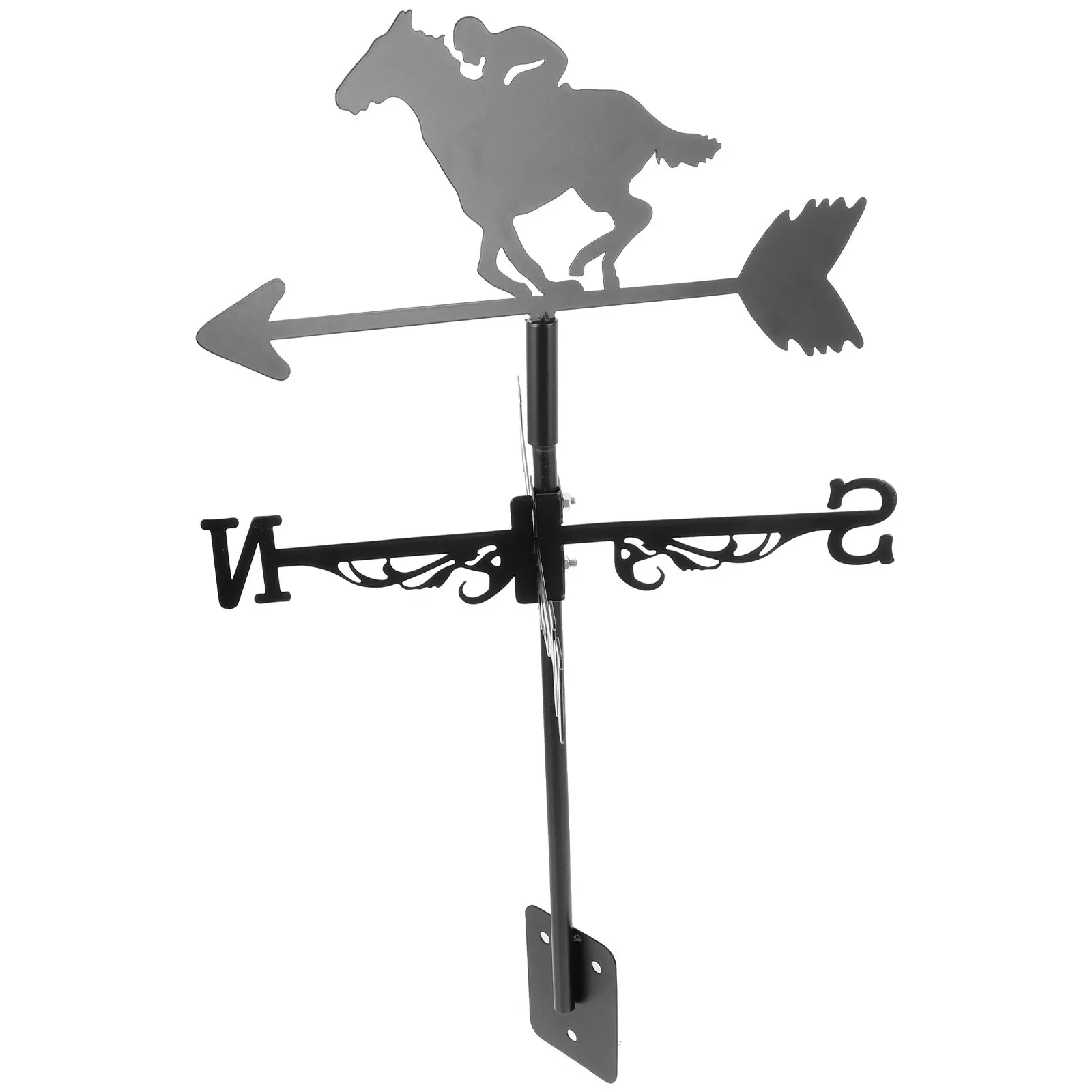 Zinc Alloy Wind Vane Weathervane Creative Design Metal Weather Vane Easy Roof Installation Yard Decorative Weather Direction