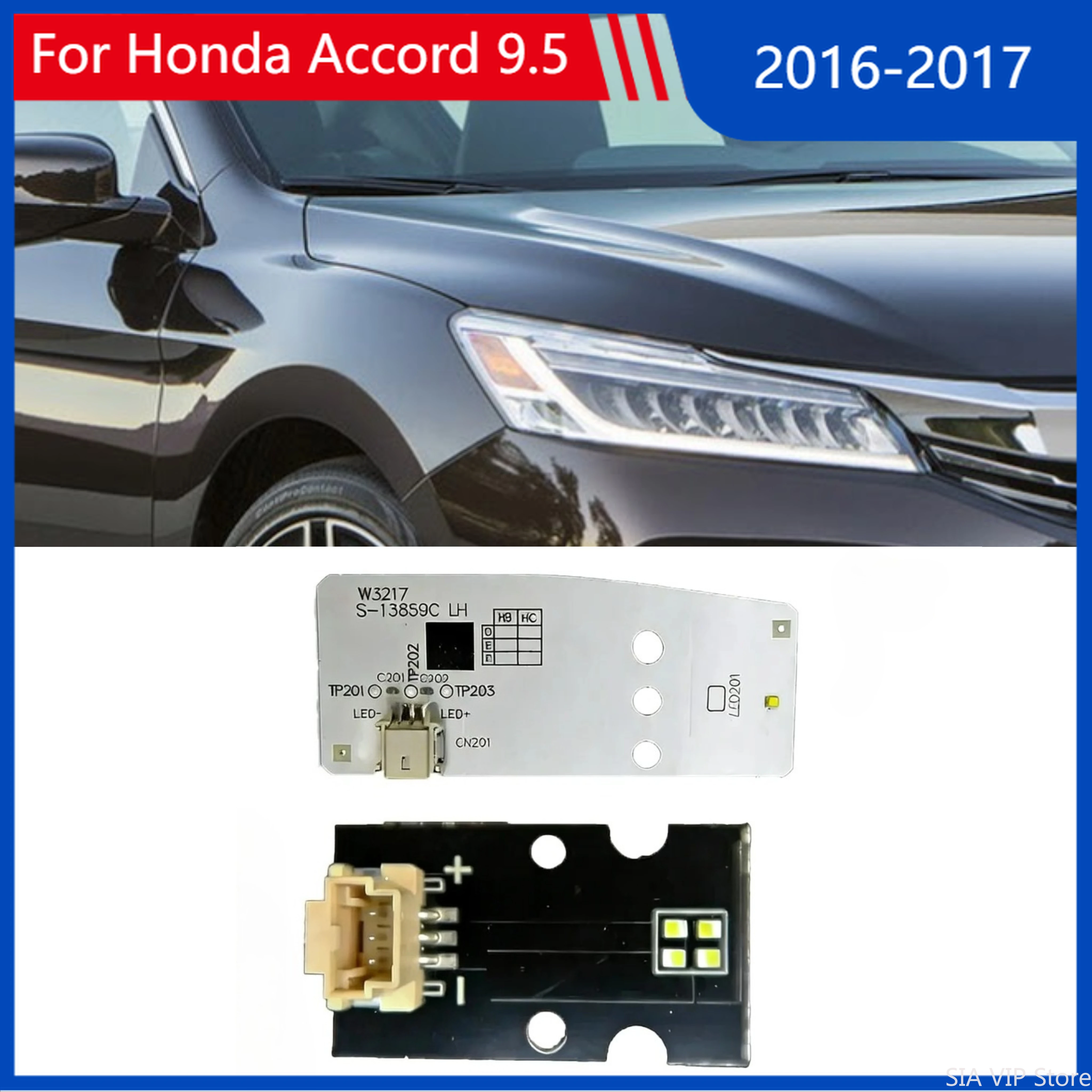 

Car Accessories For Honda Accord 9.5 2016 2017 High Version LED DRL Headlight Light Source Board Chips Angel Eyes Board DRL Chip