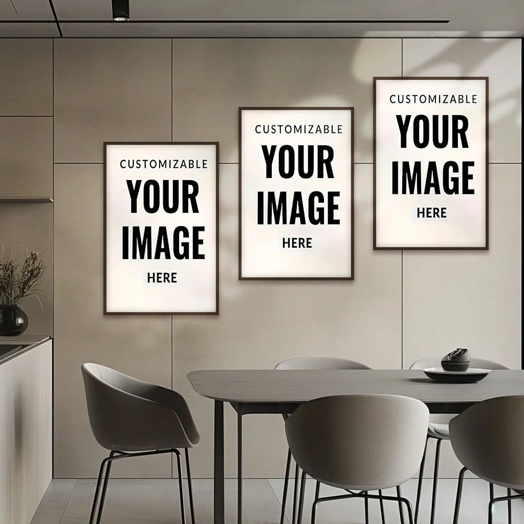 3-piece customizable canvas art prints - personalized photo cartoons, movies, weddings, landscapes, and anniversary posters