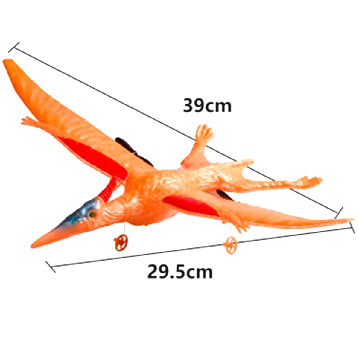 RC Plane Remote Control Pterosaur 2.4Ghz 2 Channels DIY RC Pterosaur Control EPP Foam Glider Toys (Two Batteries) A