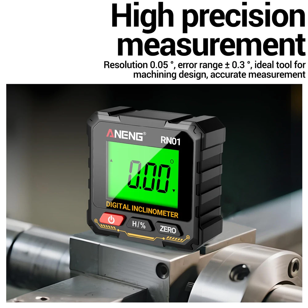 360 Derajat RN01 Goniometer Digital Kotak Tingkat Elektronik Penggaris Sudut Elektronik Busur Derajat Lampu Latar Alat Inclinometer Pekerjaan Kayu