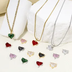 1pc New Mini Gold Color Brass Charms Multicolor Glass Valentine's Day Heart Pendants DIY Necklace Earrings Jewelry 11mm x 10mm