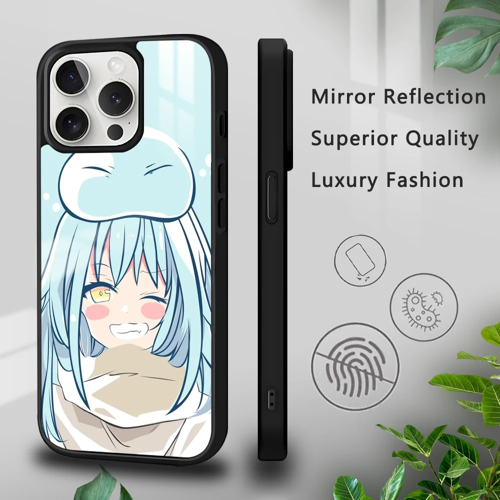 Slime T-Tensei Anime R-Rimuru Phone Case For iPhone 16 15 14 13 12 11 Pro Xs Max Mini Plus Celulares Hard Funda