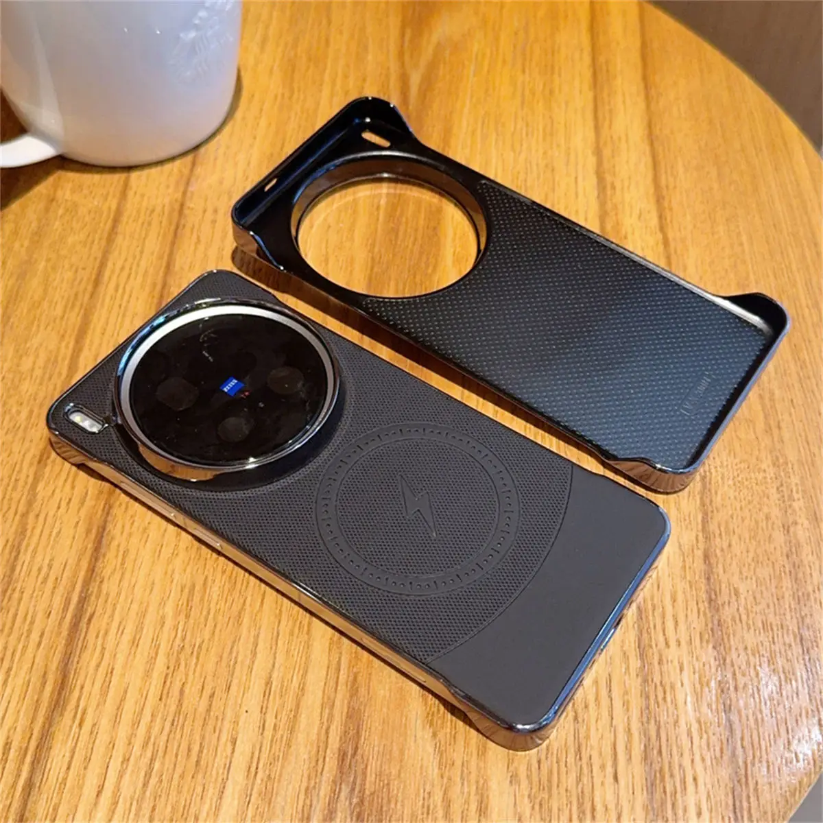 For VIVO X200 Ultra X200 Pro Mini Case New Plain Leather Magnetic Borderless Anti-drop Cover For X200S Wireless Charging Funda #4