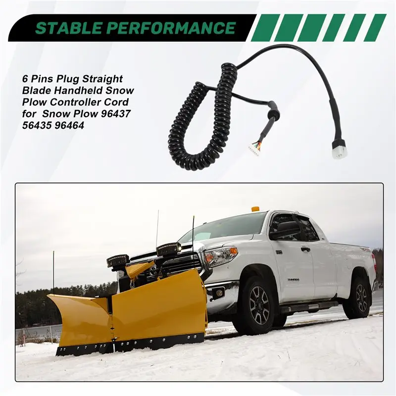 A30F-6 Pins Plug Straight Blade Handheld Snow Plow Controller Cord For Western Fisher Snow Plow 96437 56435 96464