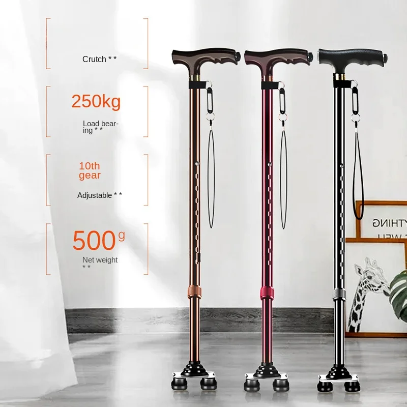 

Anti slip training for elderly crutches, rehabilitation crutches, walking aids, fractures, four legged crutches