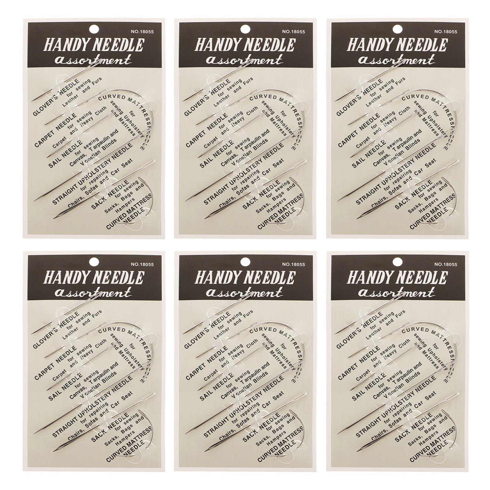 

42Pcs Triangular Sewing Needle Kit Big Eye Hand Stitching Curved Needles for Crafts Knitting and Home Repairs