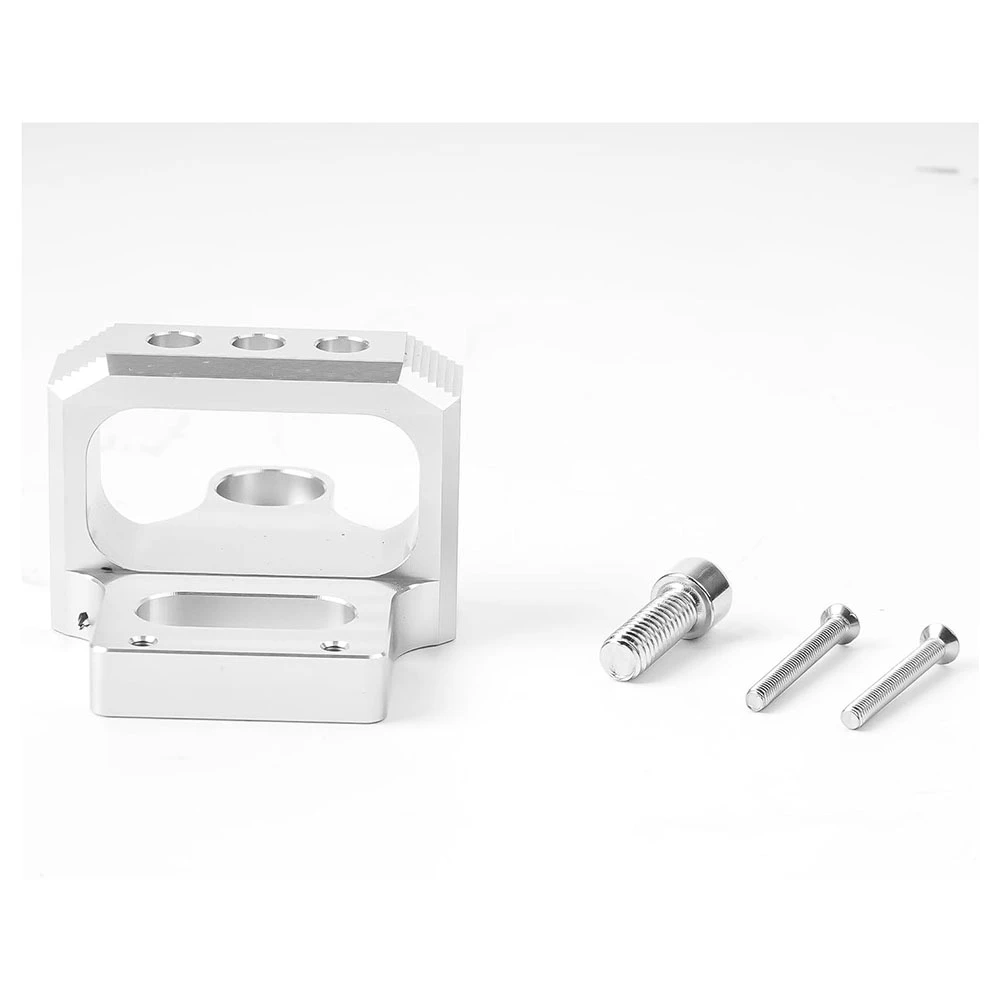 [NEWA76K!】 3 Port For MAC, AEM Boost Controller Solenoid Valve Mount Holder Bracket Kit CNC Billet Aluminum Silver