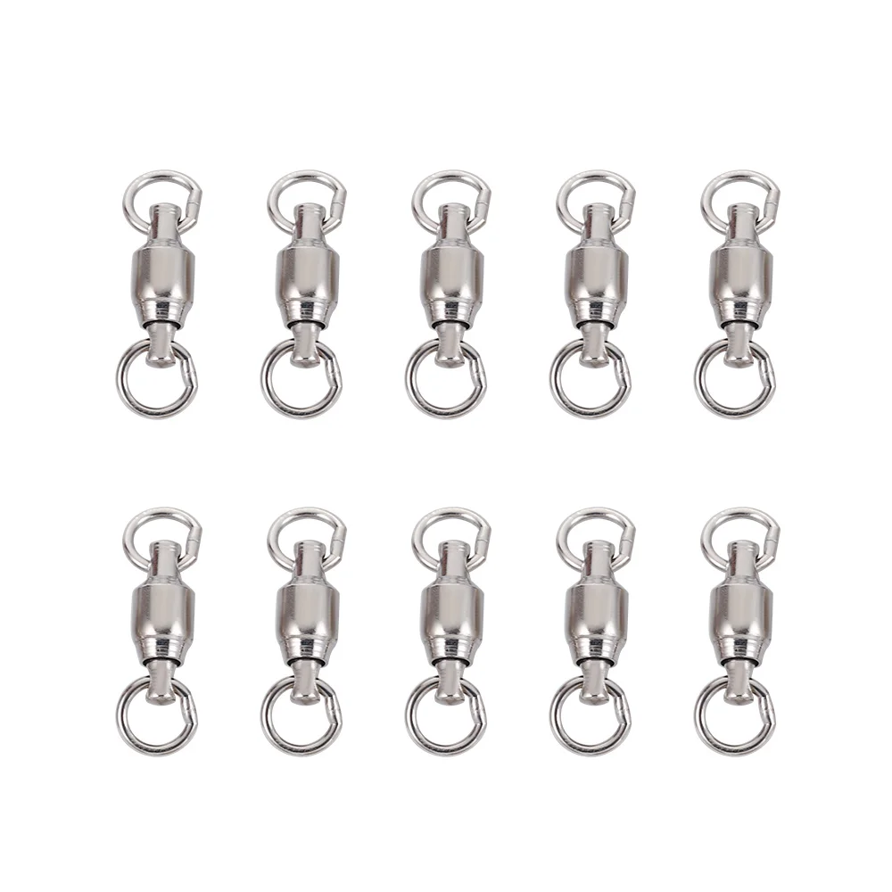 

Strong High Strength Rolling Hooks Fishing Accessories Stainless Steel Swivel Ring Solid Ring Ball Bearing Fishing Connector