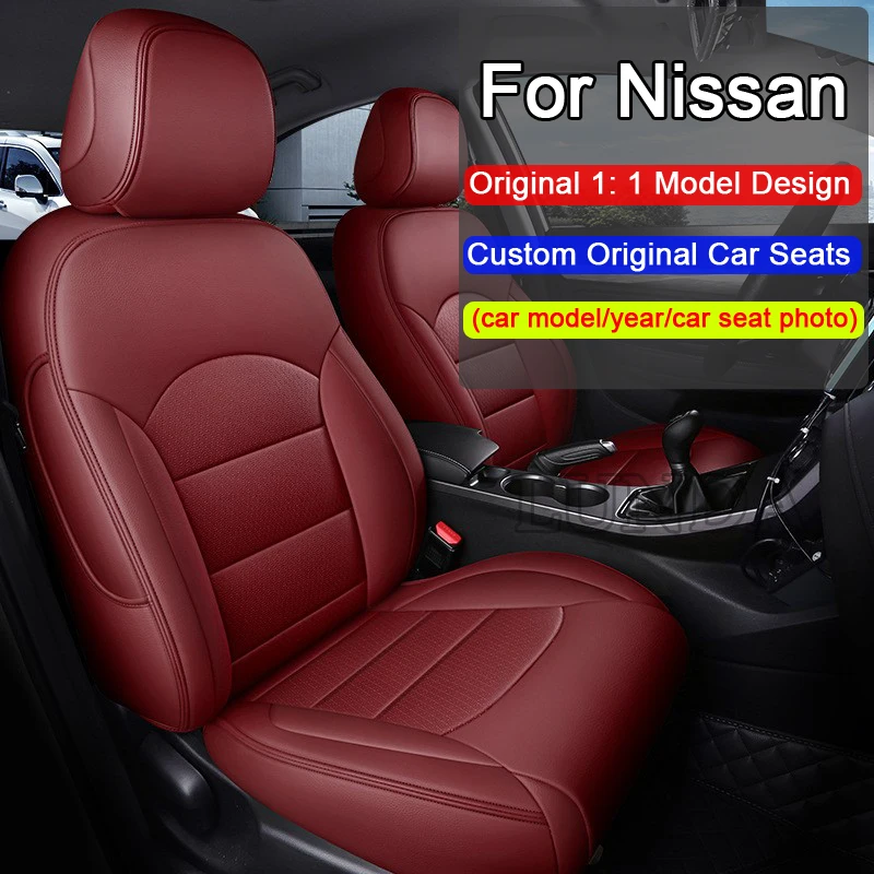 Custom Car Seat Covers 5 seats For Nissan TEANA Altima X-trail Bluebird Sylphy Qashqai Tiida Cushion Car Seat protective cover