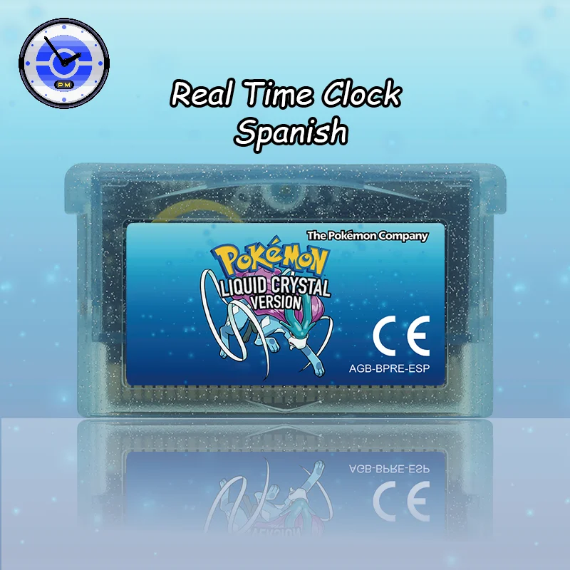 GBA 1M Flash RTC Pokemon Liquid Crystal Video Game Cartridge High