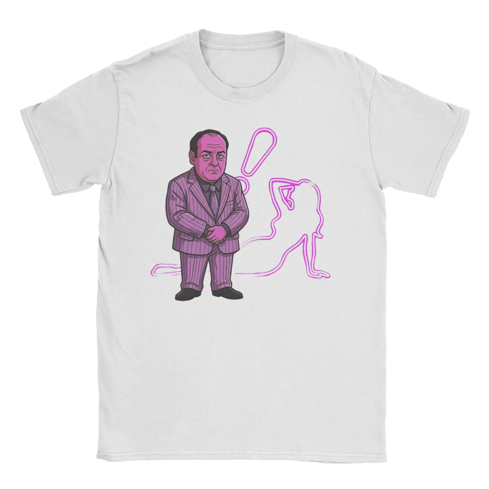 The Sopranos Family Cuties Tony  Night Shift at the Bing T Shirts Pure Cotton T-Shirt Round Collar  Tees Short Sleeve Clothing