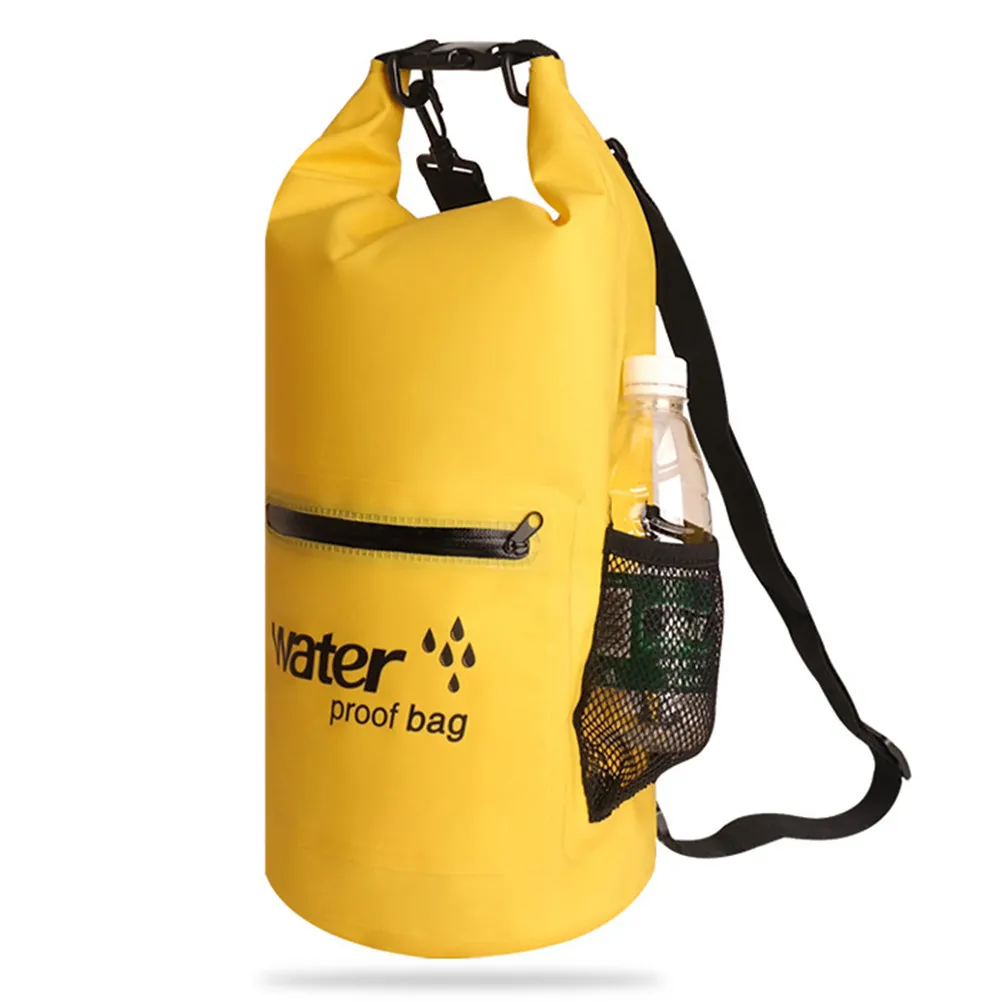 

10L Waterproof Swimming Bag PVC Inflatable Buoy for Boating Kayaking Swimming Floating Safety Gear Bright Yellow Portable