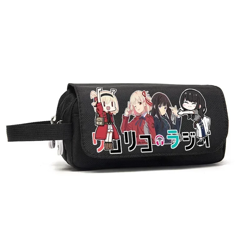 

Anime Lycoris Recoil Cosplay Pencil Bag Oxford Cloth PU Leather Flip Pen Bag Back To School Supplies Kawaii Pencil Pouch