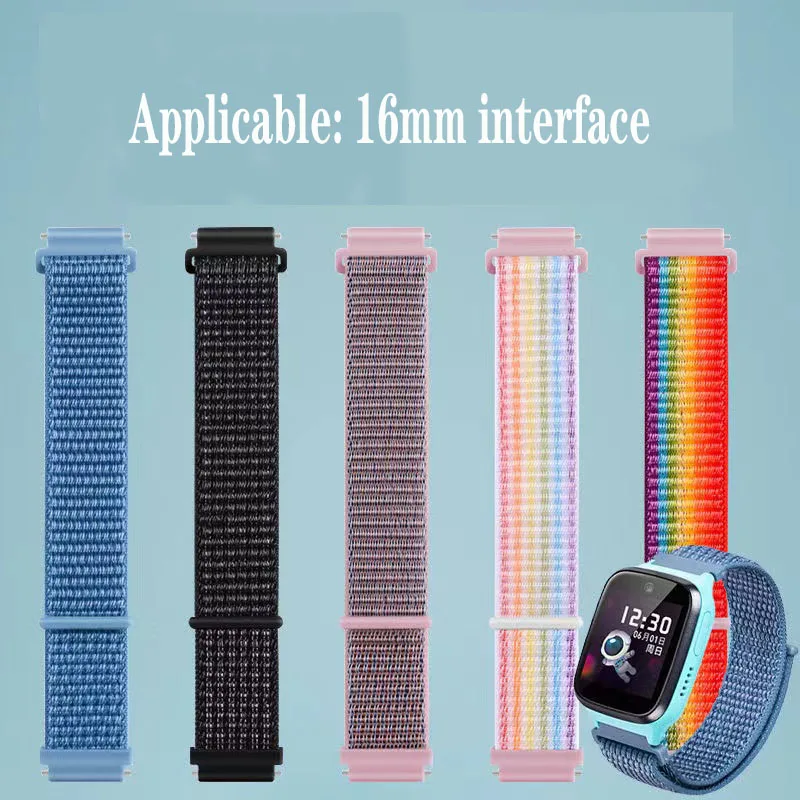 Kinderen Smart Horloge Vervangende Riem Voor Interface 15Mm 16Mm 18Mm 20Mm Nylon Horlogeband Vervanging Zachte Polsband