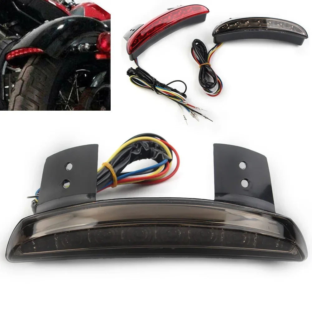 LED For Harley Breakout Bobber Motorcycle Rear Fender Edge Brake Tail Light Red