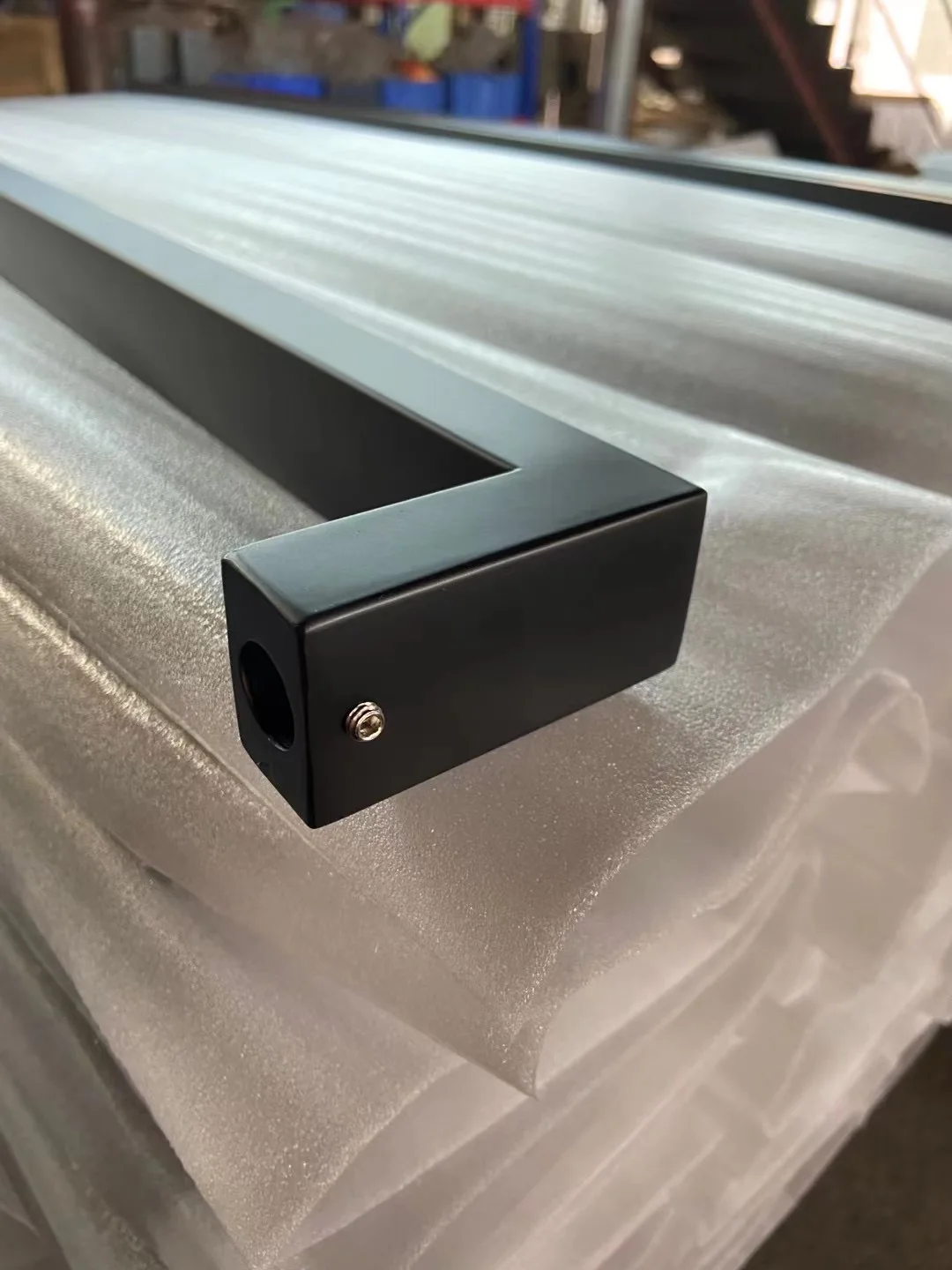 Imagem -04 - Maçaneta Cor Preta Fosco Puxadores para Vidro Madeira Porta de Entrada de Metal Pa130 Aço Inoxidável 304 304