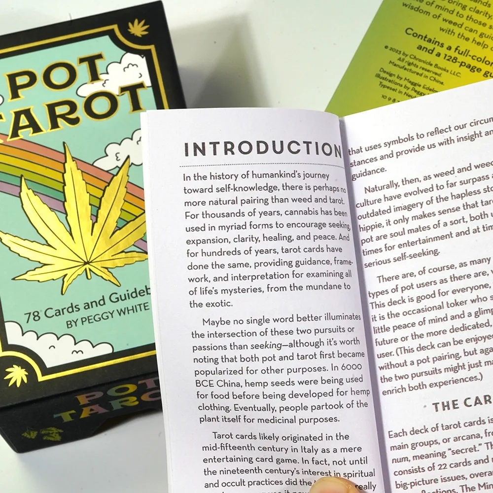 

12*7cm Pot Tarot 78 Cards In Rigid Box with Guidebook for Beginners Bright and Beautifully Illustrated Tarot Deck