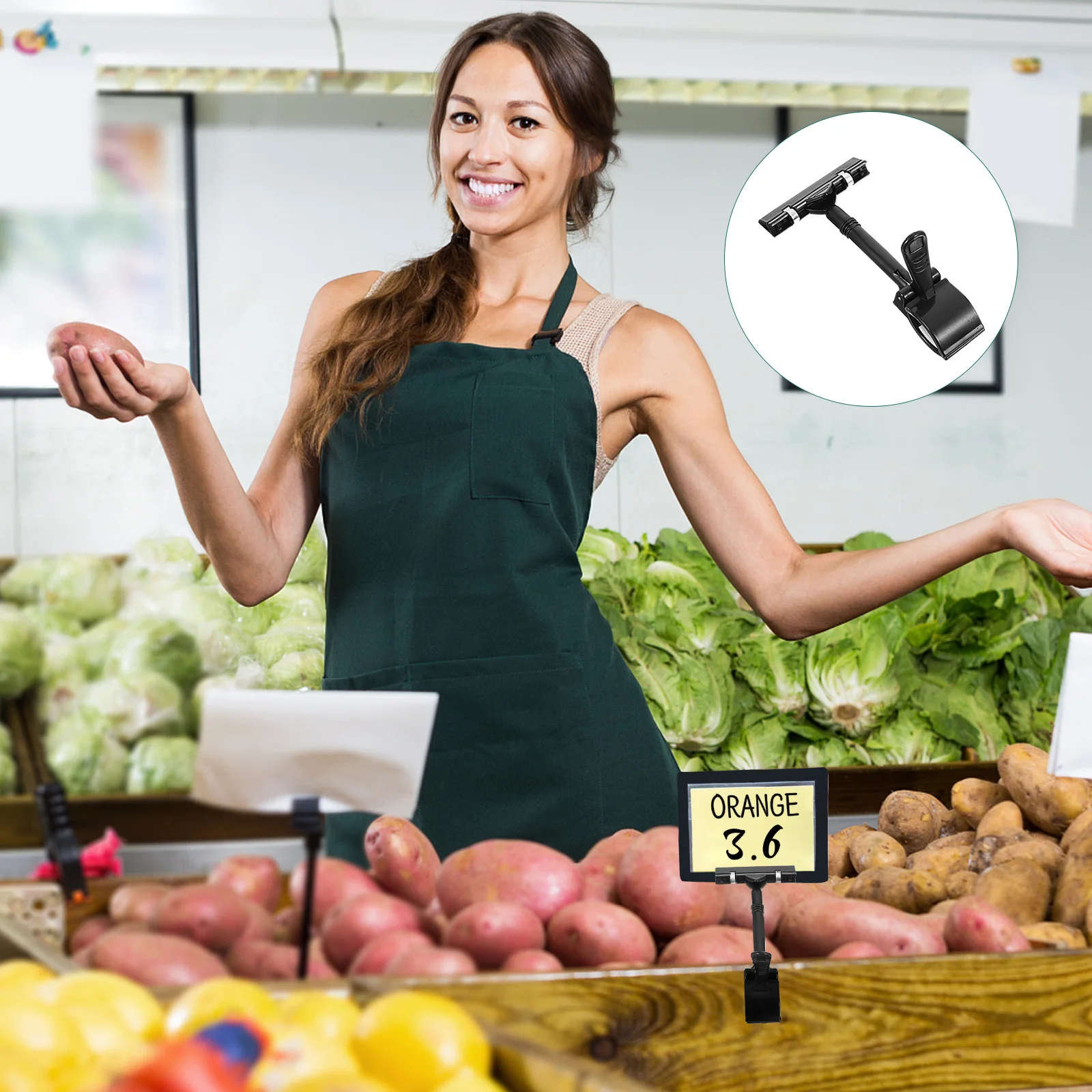 5 قطعة حامل عرض شارة السعر مشبك بلاستيكي خفيف الوزن لمتاجر البيع بالتجزئة سوبر ماركت مشبك إعلاني حامل بطاقة السعر #1