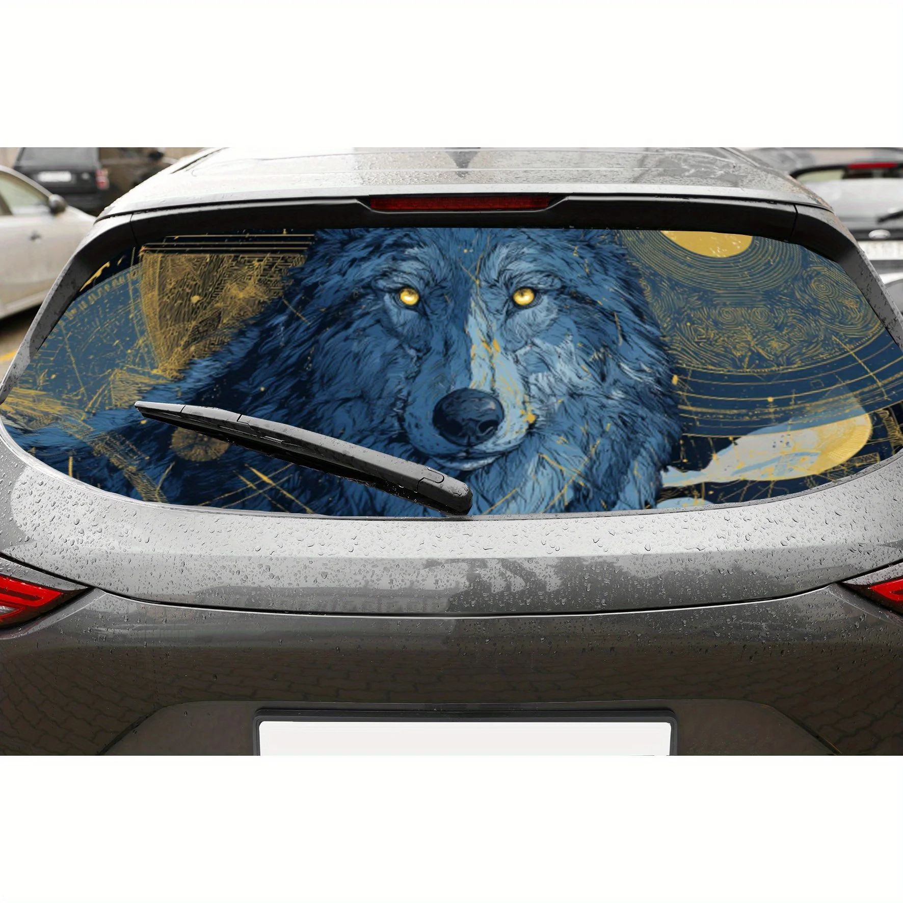 

Black Formation and Bad Wolf Car Rear Window Vinyl Wraps Sticker, Fashionable Auto Decal, Waterproof Self-adhesive & Anti-scrat