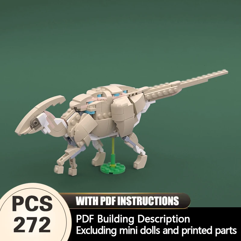 

Creators Animal Series Model MOC Building Bricks Parasaurolophus Modular Technology Gifts Holiday Assemble Children Toys Suit