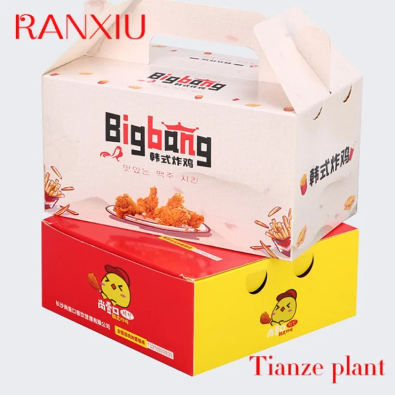 Custom Fried chicken shop paper packaging box fried chicken packaging boxes disposable boxes food packaging