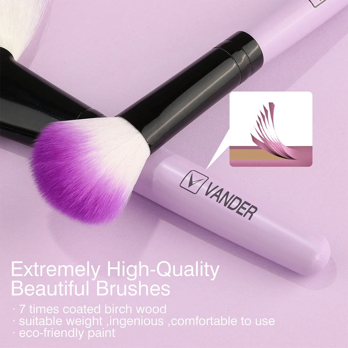 32pcs Makeup Brushes Purple Professional High Quality Natural Hair Cosmetic Foundation Powder Blush Eyeshadow Brush Set