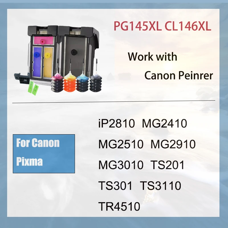 Imagem -03 - Vilaxh-cartucho de Tinta Substituto para Canon Pg145 Cl146 Pixma Mg2410 Mg2510 Ts3110 Ip2810 Mg2910 Mg3010